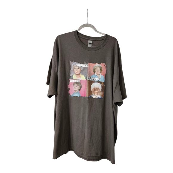 The Golden Girls Group Photo Gray Graphic T-Shirt Short Sleeve Sz 3X Crew Neck - Picture 1 of 5